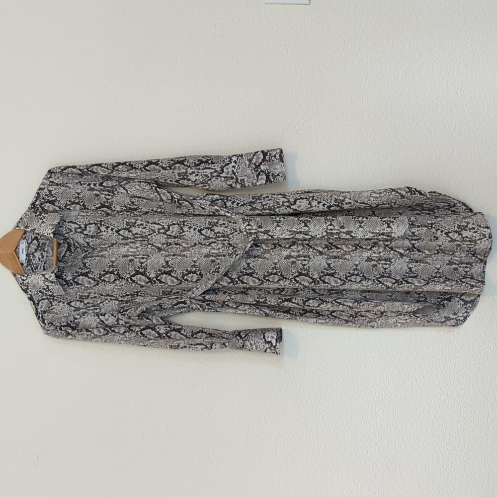 Mango Snake Print Midi Dress